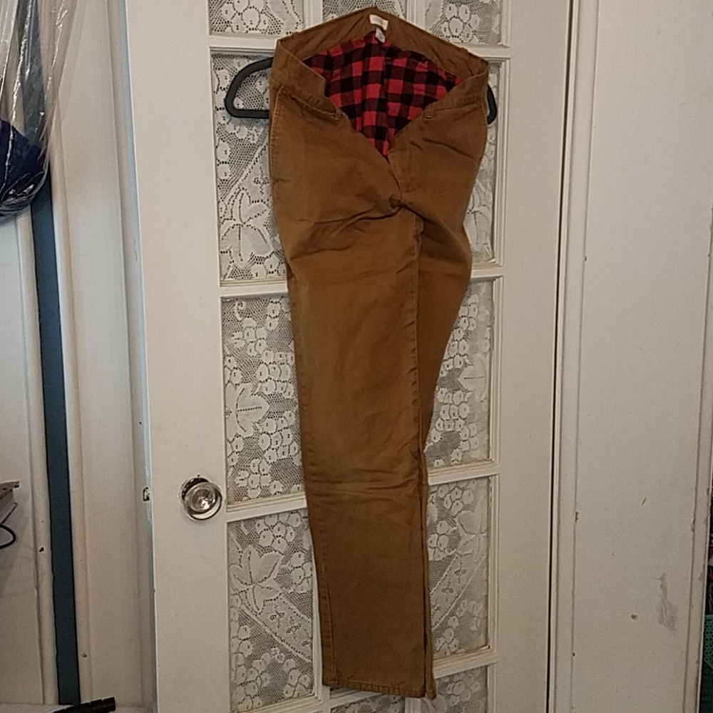 Flannel lined chinos